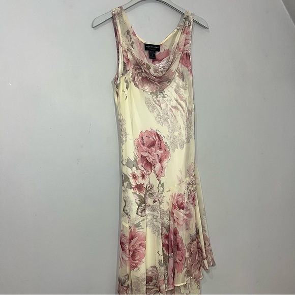 Vintage Y2K Coquette Floral Gown Fairycore Dress Asymmetric Ballet Lace Romantic - Picture 10 of 15